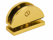 Bracket - Round - Fixed with Through Glass Fixing - PVD Gold